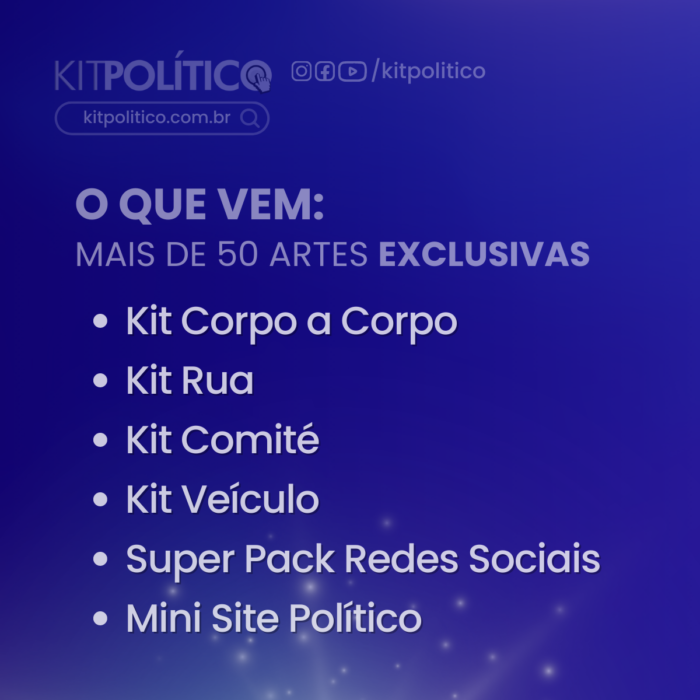 o que vem no kit politico eleitoral