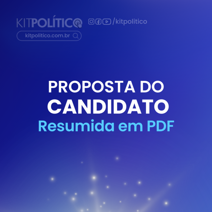 Proposta do candidato kit politico eleitoral