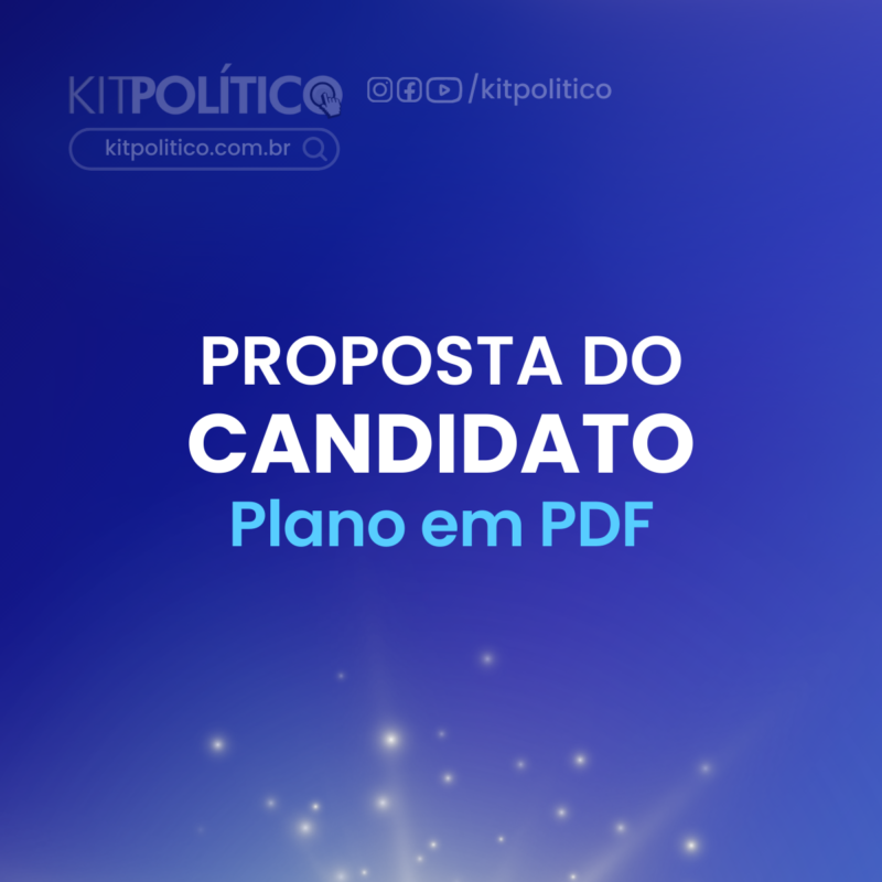 Proposta do candidato kit politico eleitoral