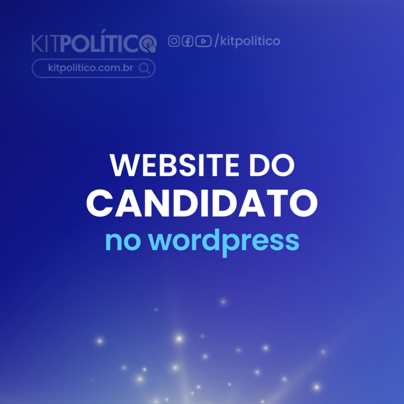 Site do Candidato - Website personalizado eleitoral do Kit politico